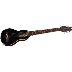  Washburn Rover Travel Guitar Black Musical Instruments