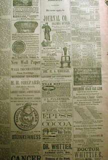 newspapers 1883 1890 Kansas City MISSOURI Jesse James  