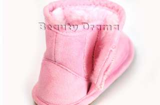   Infant / Baby Velcro Winter Suede Boots Hot Pink 0605200003785  
