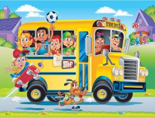   Kids Child 24 Piece Jigsaw Puzzle School Bus 010563002151  