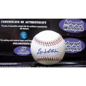  Lou Whitaker Autographed Baseball