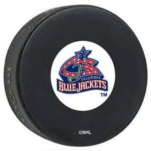   Jackets NHL Team Logo Throwback Autograph Hockey Puck Sports