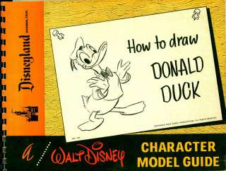 Very Rare How to Draw Donald Duck Model Guide Book  