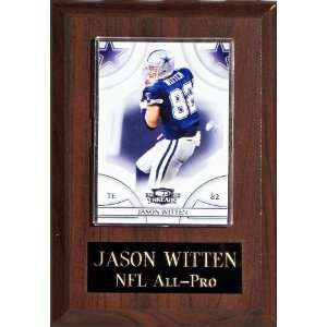 Jason Witten 4 1/2x 6 1/2 Cherry Finished Plaque Sports 