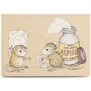  House Mouse Mounted Rubber Stamp 3X4.5 