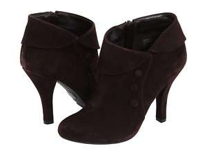 ME TOO JASMINE 14 BROWN SUEDE BUTTON ANKLE BOOT  