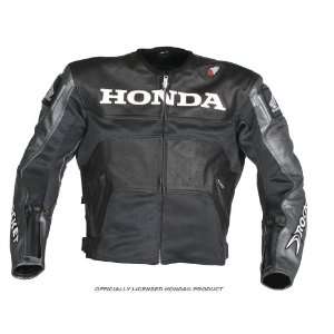  Joe Rocket Honda HRC Mens Leather Motorcycle Jacket Black 