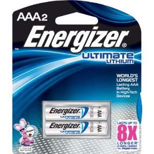 NEW AAA e2 Lithium Battery Retail Pack   2 Pack (Batteries 
