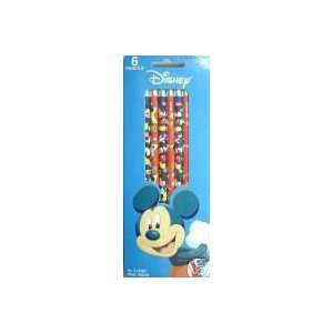  Disney Mickey Mouse Wood Pencils   6 pc Set ~ 2 Sets 