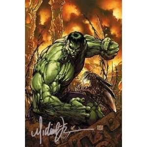   WA Incredible Hulk #100 Poster Signed by Michael Turner Toys & Games