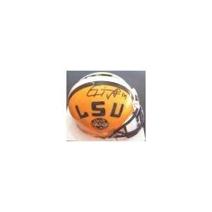  Michael Clayton Autographed/Hand Signed LSU Tigers Mini 