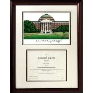   Methodist University Scholar Framed Lithograph with Diploma Sports