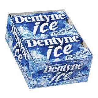 Dentyne Ice Peppermint Sugarless Chewing Gum, 12 Piece Packages (Pack 