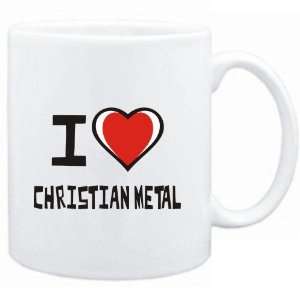    Mug White I love Christian Metal  Music