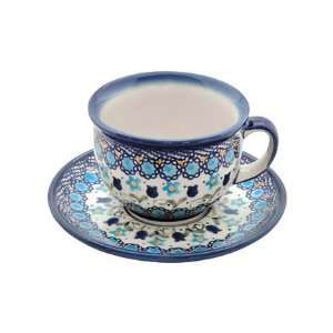 Polish Pottery Savannah Cup & Saucer: Kitchen & Dining