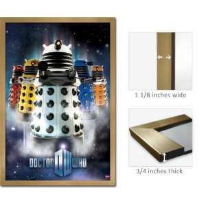  Gold Framed Doctor Who Daleks Poster 5376