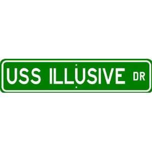  USS ILLUSIVE MSO448 Street Sign   Navy: Sports & Outdoors