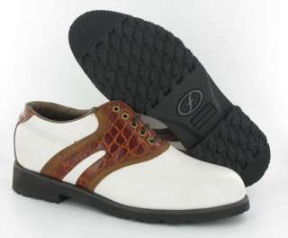 Florsheim Golf Shoes 83705 White/Tan Mens NEW $140  