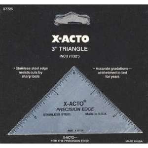    3 inch Triangle Stainless Steel Ruler from X Acto Toys & Games