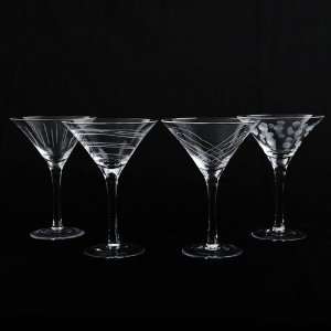 Messaline Clear Crystal Cocktail Martini Glasses Cup Stemware Goblet 