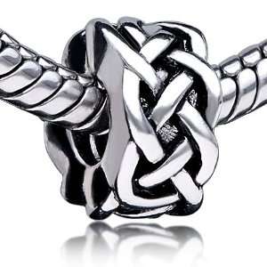  Interweaving Knot Spacer Bead Fits Pandora Charms Bracelet 
