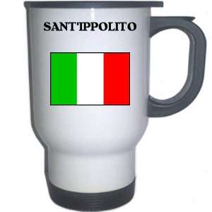  Italy (Italia)   SANTIPPOLITO White Stainless Steel Mug 