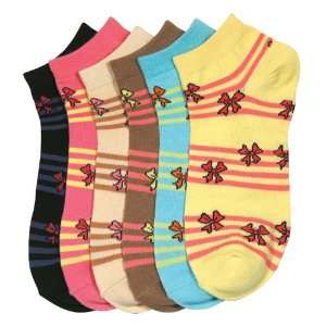  HS Women Fashion Socks Strip Ribbon Design (size 9 11) 6 