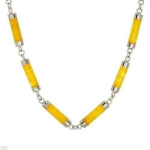 Stylish Necklace With Genuine Jades Crafted in 925 Sterling silver 
