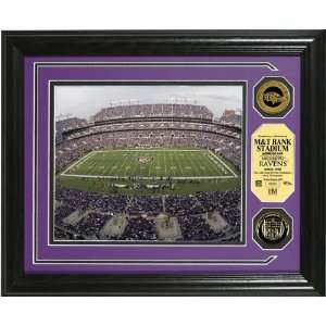  M&T Bank Stadium Photomint with 2 24KT Gold Coins 