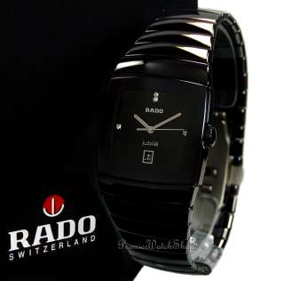 NEW RADO SINTRA JUBILE R13723702 BLACK CERAMIC MENS DIAMOND WATCH XL 