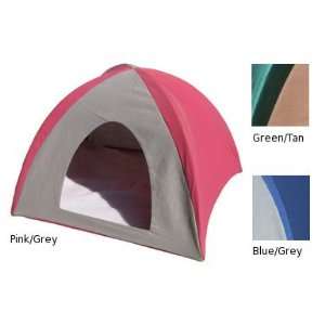  Sheepskin Pet Tent   Small Pink/Grey