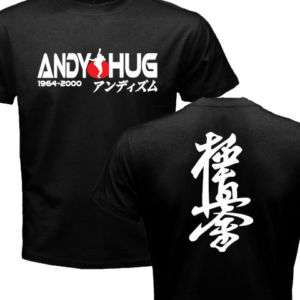 New Andy Hug Kyokushin Karate K 1 Black T shirt S 3XL  