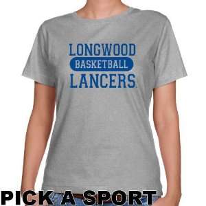 Longwood Lancers Ladies Ash Custom Sport Classic Fit T shirt   (Large)