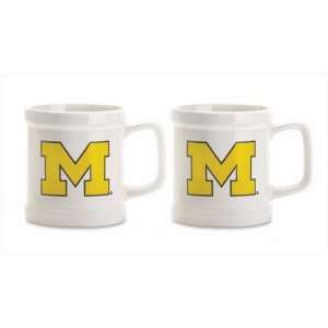    Set of 2 University of Michigan Logo Decal Mugs