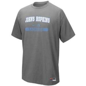  Nike Johns Hopkins Blue Jays Ash Lacrosse Practice T shirt 