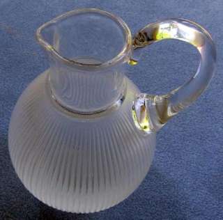 Lalique French Crystal Langeais Pitcher Mint  