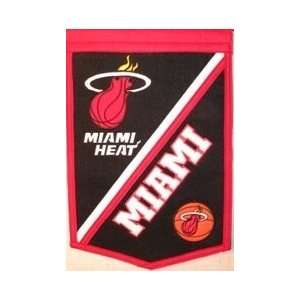  Miami Heat 12x18 Traditions Wool Banner