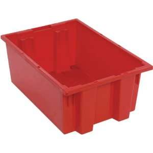   13 1/2 Inch by 8 Inch Stack and Nest Tote, Red, 6 Pack: Home & Kitchen
