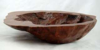 Vintage Natural Free Form Hawaiian Koa Wood Modern Art Bowl Sculpture 