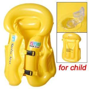   Inflatable Yellow PVC Swimming Vest for 12 25Kg Child Toys & Games