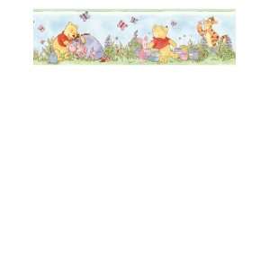 Blue Mountain Wallcoverings DS026307 Lazy Daze Pooh Self Stick Wall
