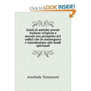   introduzione alle laudi spirituali Annibale Tenneroni Books