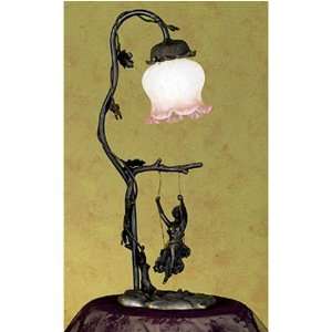    Lady on Swing Accent Lamp, Mahogany Bronze Finish