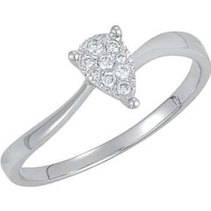  68802 14K White Size 07.00/ .07 Ct Tw Diamond Ring 