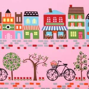 com Timeless Treasures LAmour de la Vie Rue Cafe Stripe Pink Fabric 