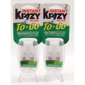  Instant Krazy Glue To Go Single Use 2 pack 2pk FREE 