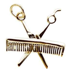  Rembrandt Charms Comb & Scissors Charm, 22K Yellow Gold 