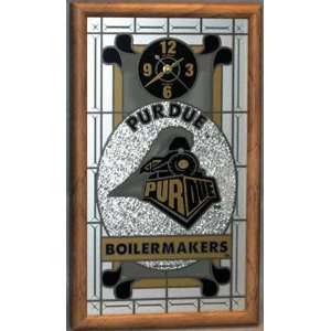 Purdue Boilermakers Framed Glass Wall Clock:  Sports 