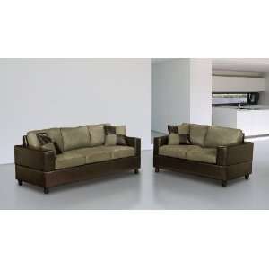 Seattle 2 pcs Sofa and Loveseat Set in Sage Color
