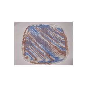  Blue and Brown Stripe Dish Cloth